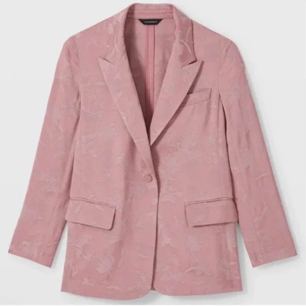 NWT Club Monaco Rose Floral Jacquard Burnout Textured Blazer size XL